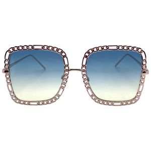 6162 | Green/Yellow Ladies Square Sunglasses